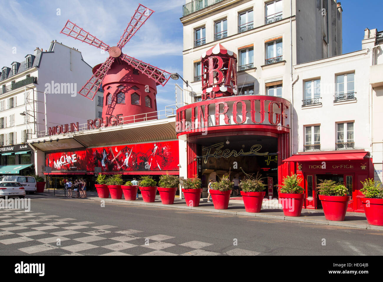 Varietétheater Moulin Rouge, Montmartre, Paris Banque D'Images