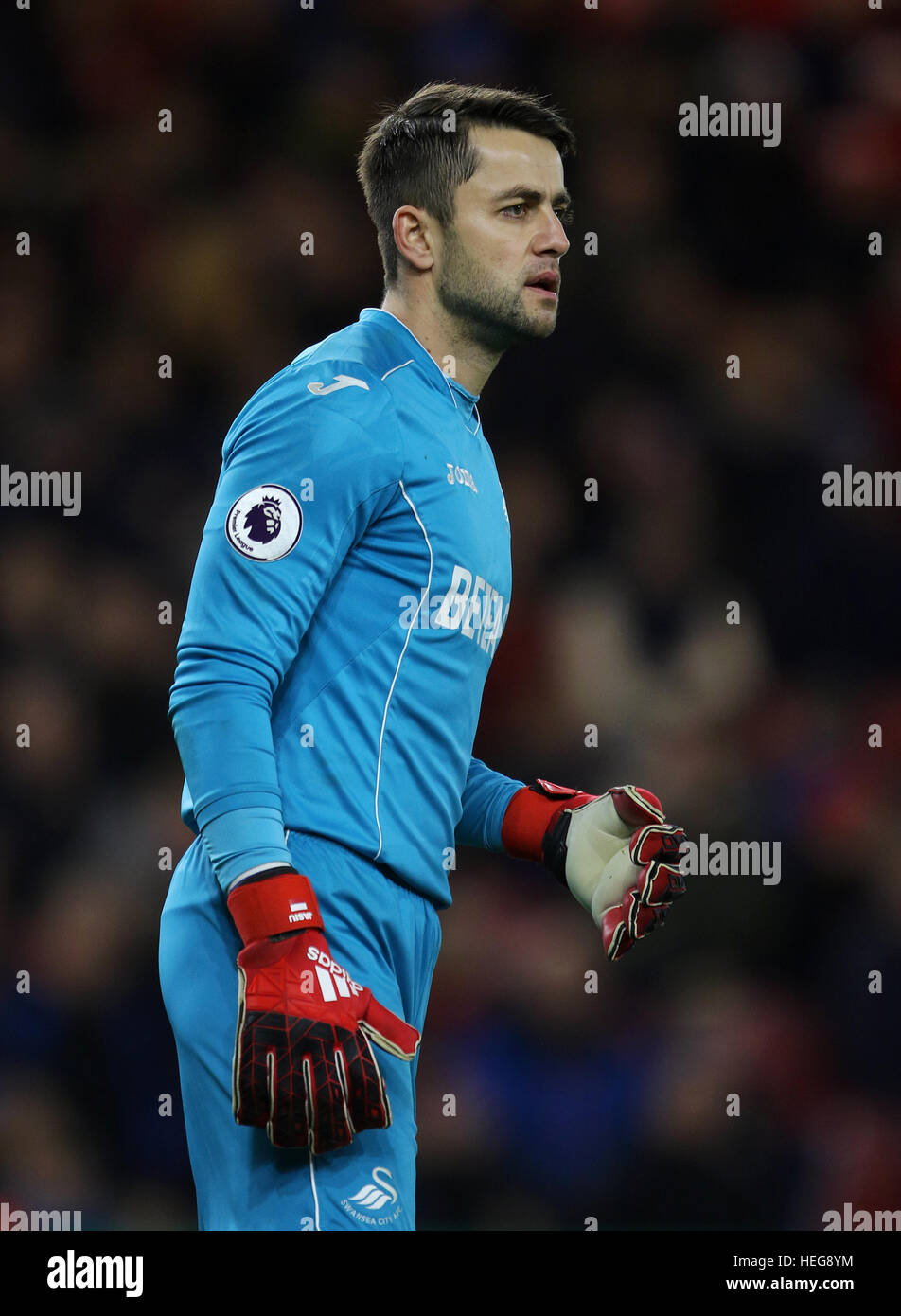 Swansea City gardien Lukasz Fabianski Banque D'Images