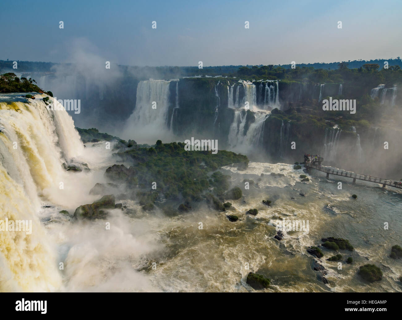 Le Brésil, l'État de Parana, Foz Do Iguacu, vue de la Gorge du Diable, partie de chutes d'Iguazu. Banque D'Images