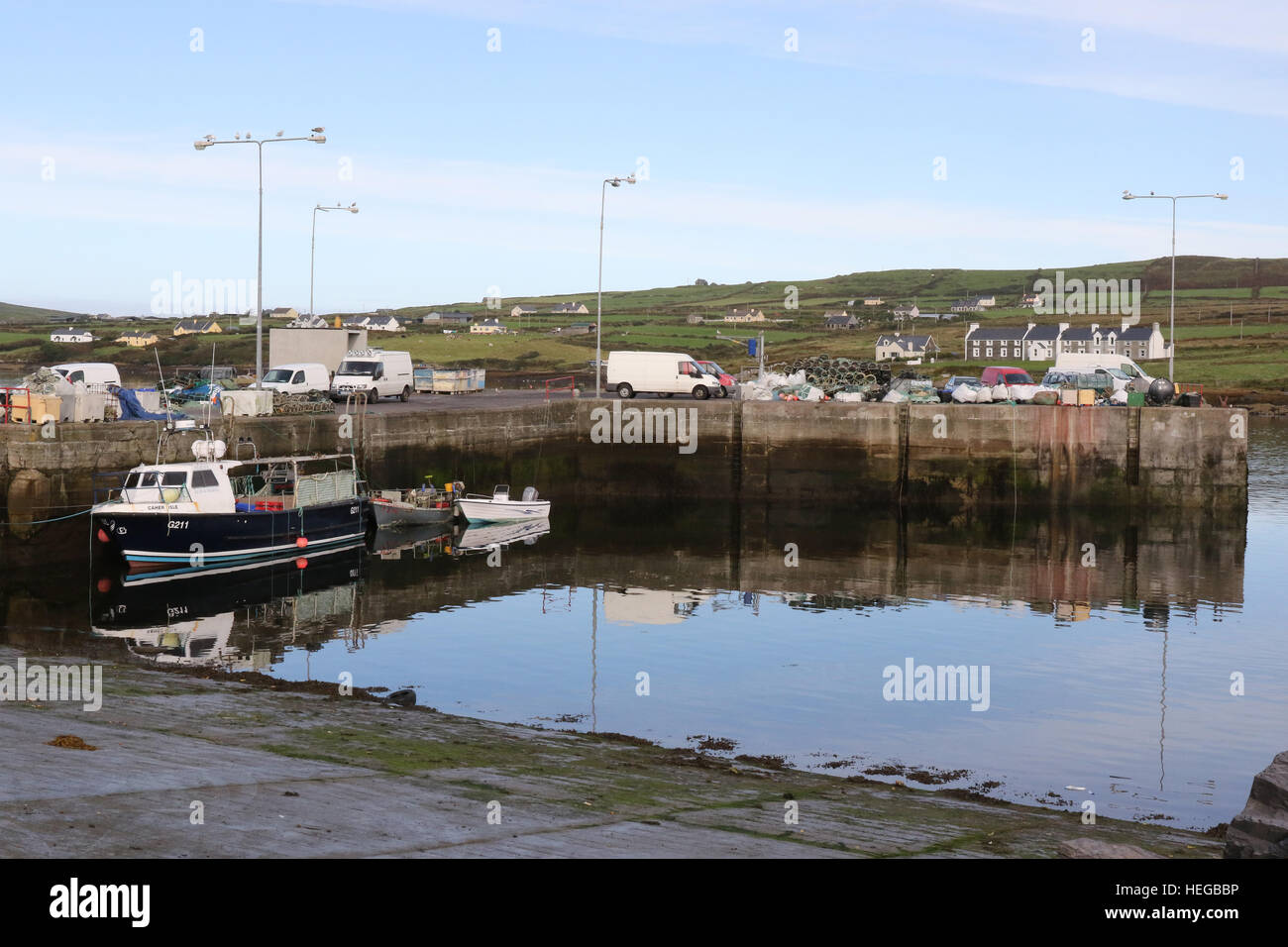 Le port de Portmagee, comté de Kerry, Irlande. Banque D'Images