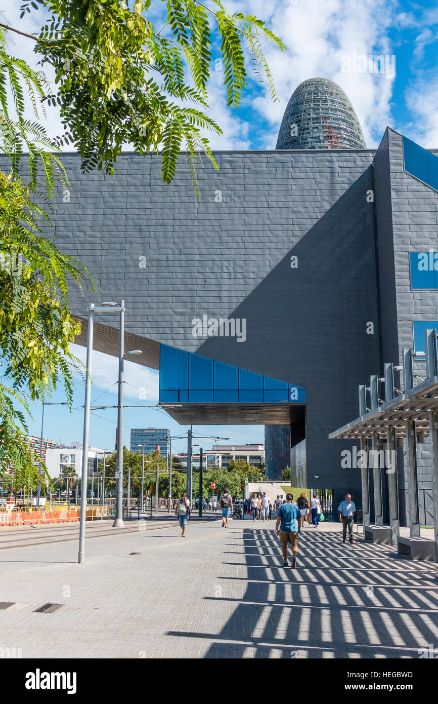 Le Museu del Disseny de Barcelona (Anglais : 'Design Museum de Barcelone"), est un nouveau centre de l'Institut de la Culture de Barcelone. Banque D'Images