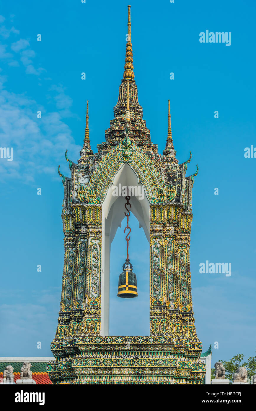 Dome bell temple Wat Pho Bangkok Thaïlande Banque D'Images