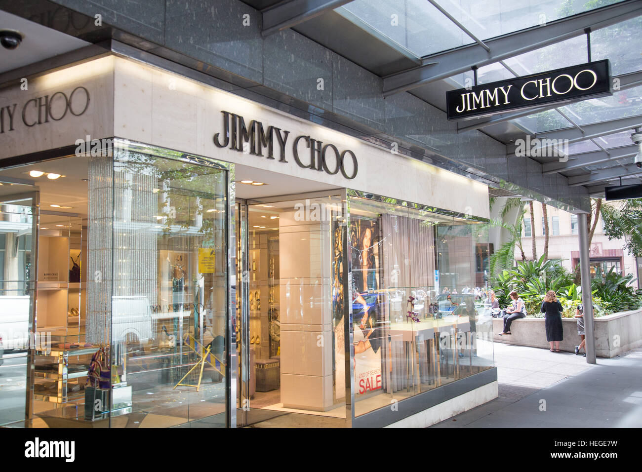Jimmy Choo, la marque britannique de luxe, magasin dans le centreville