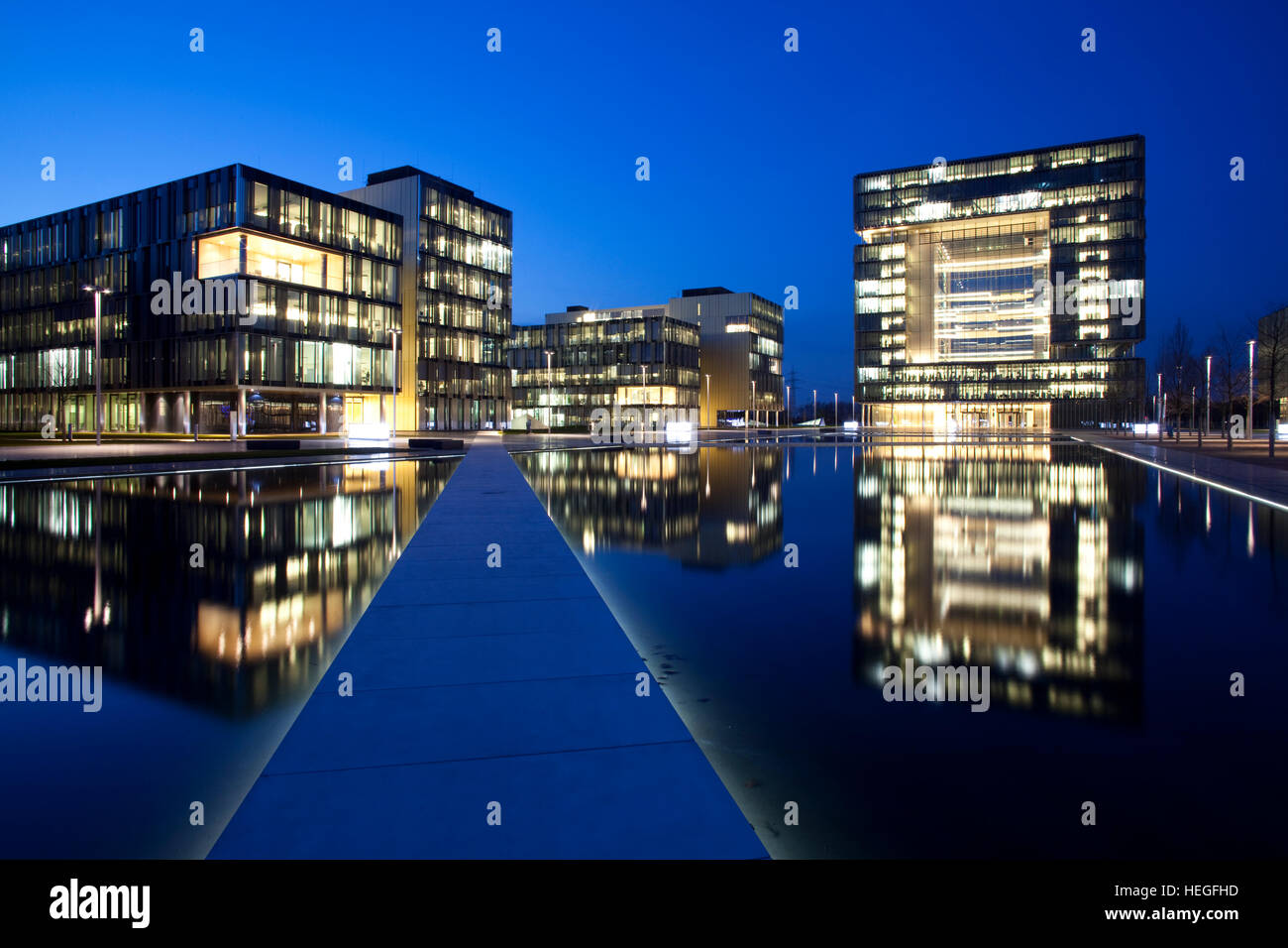 Allemagne, Essen, ThyssenKrupp Quartier, nouveau siège social de la société ThyssenKrupp dans Essen-Altendorf. Banque D'Images