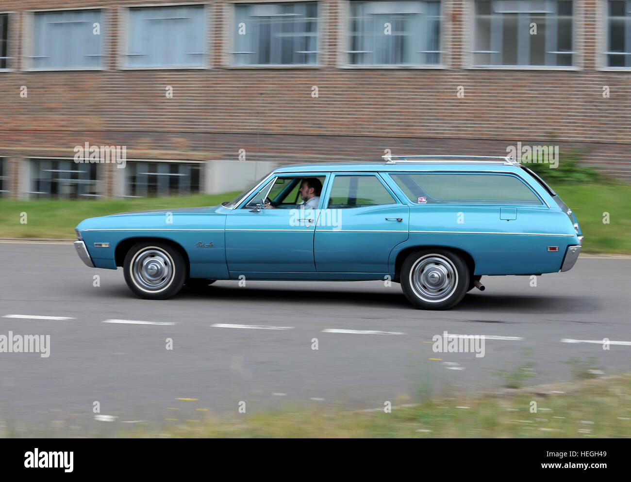 Voiture américaine classique de la station Bel Air 1968 de Chevrolet Banque D'Images