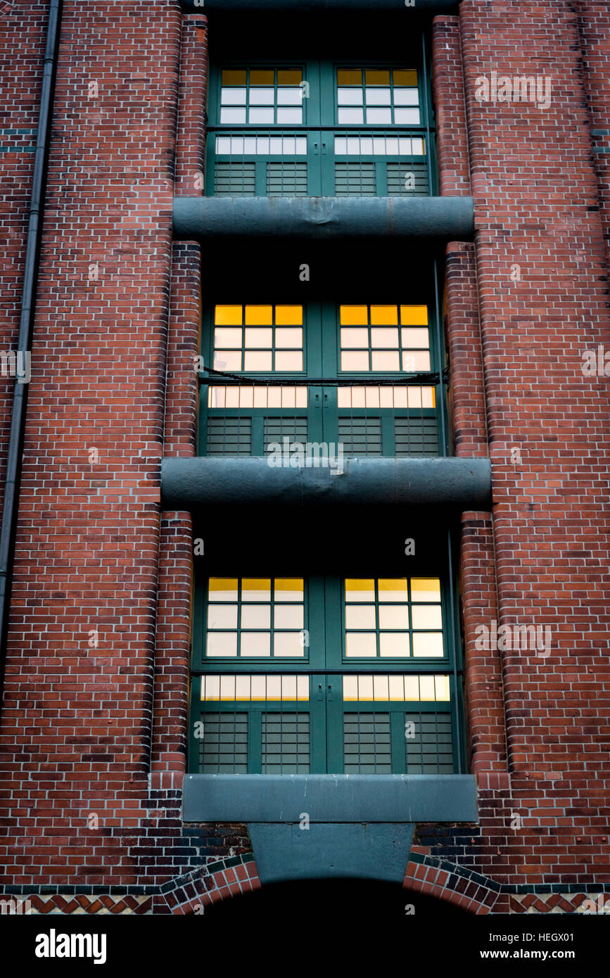Quartier des entrepôts de Speicherstadt, Hambourg, Allemagne Banque D'Images
