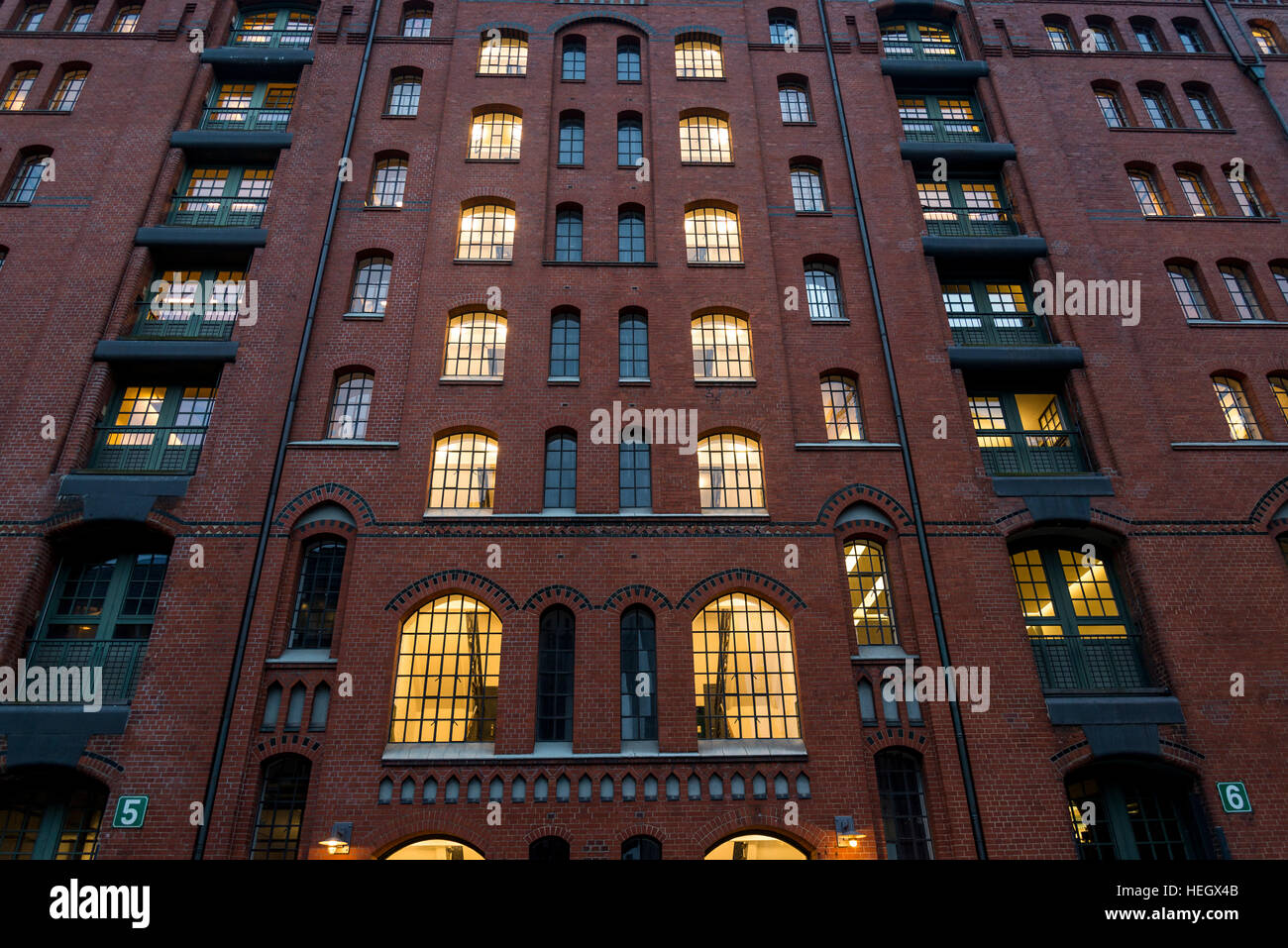 Quartier des entrepôts de Speicherstadt, Hambourg, Allemagne Banque D'Images