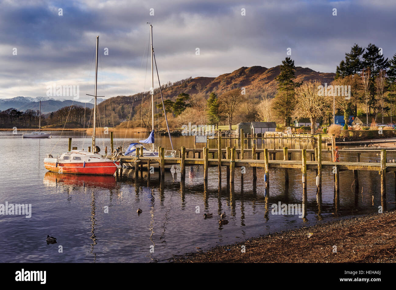 Jetée de Waterhead Ambleside Banque D'Images