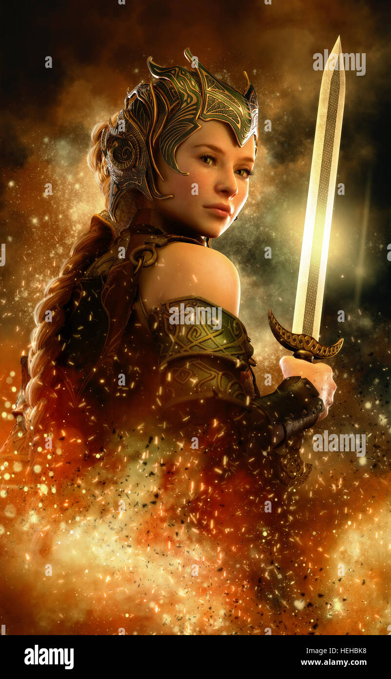 L Infographie 3d D Une Femme Guerriere Avec Fantaisie Robe Et L Epee Photo Stock Alamy L Infographie 3d D Une Femme Guerriere Avec Fantaisie Robe Et L Epee Photo Stock Alamy