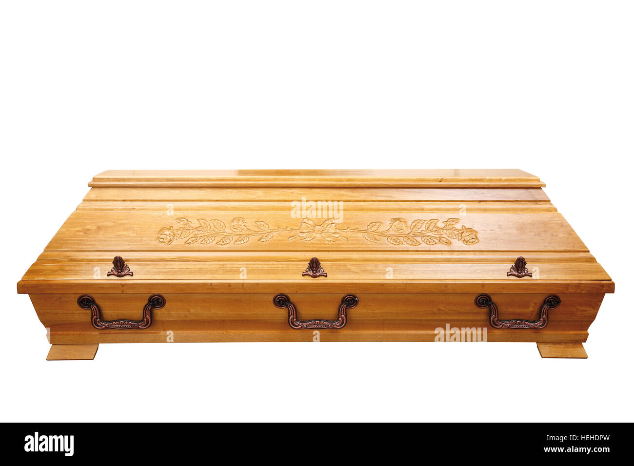 Cercueil en bois Banque D'Images