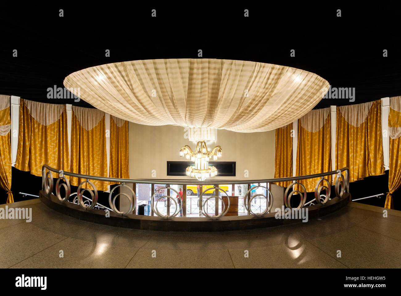 Le hall à l'intérieur du théâtre américain dans le centre de La Havane, Cuba. Banque D'Images