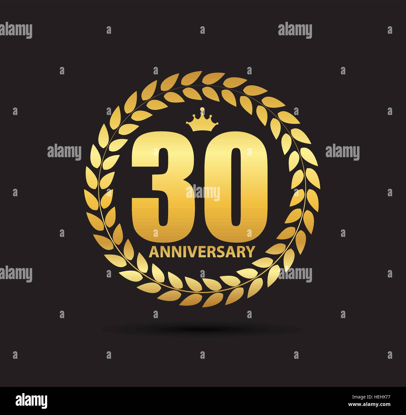 30 ans anniversaire Logo du modèle Vector Illustration Illustration de Vecteur