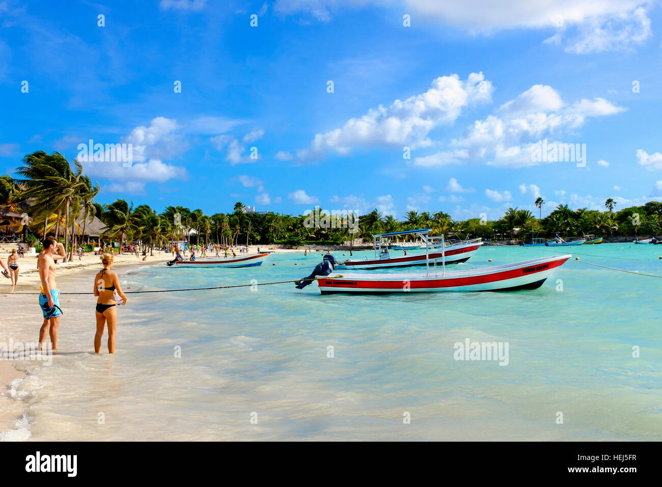 Akumal Bay, également connu sous le nom de Turtle Bay, Riviera Maya, près de Playa Del Carmen, Mexique Banque D'Images