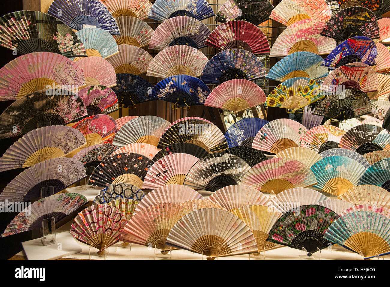 Des fans japonais, Kyoto, Japon Banque D'Images