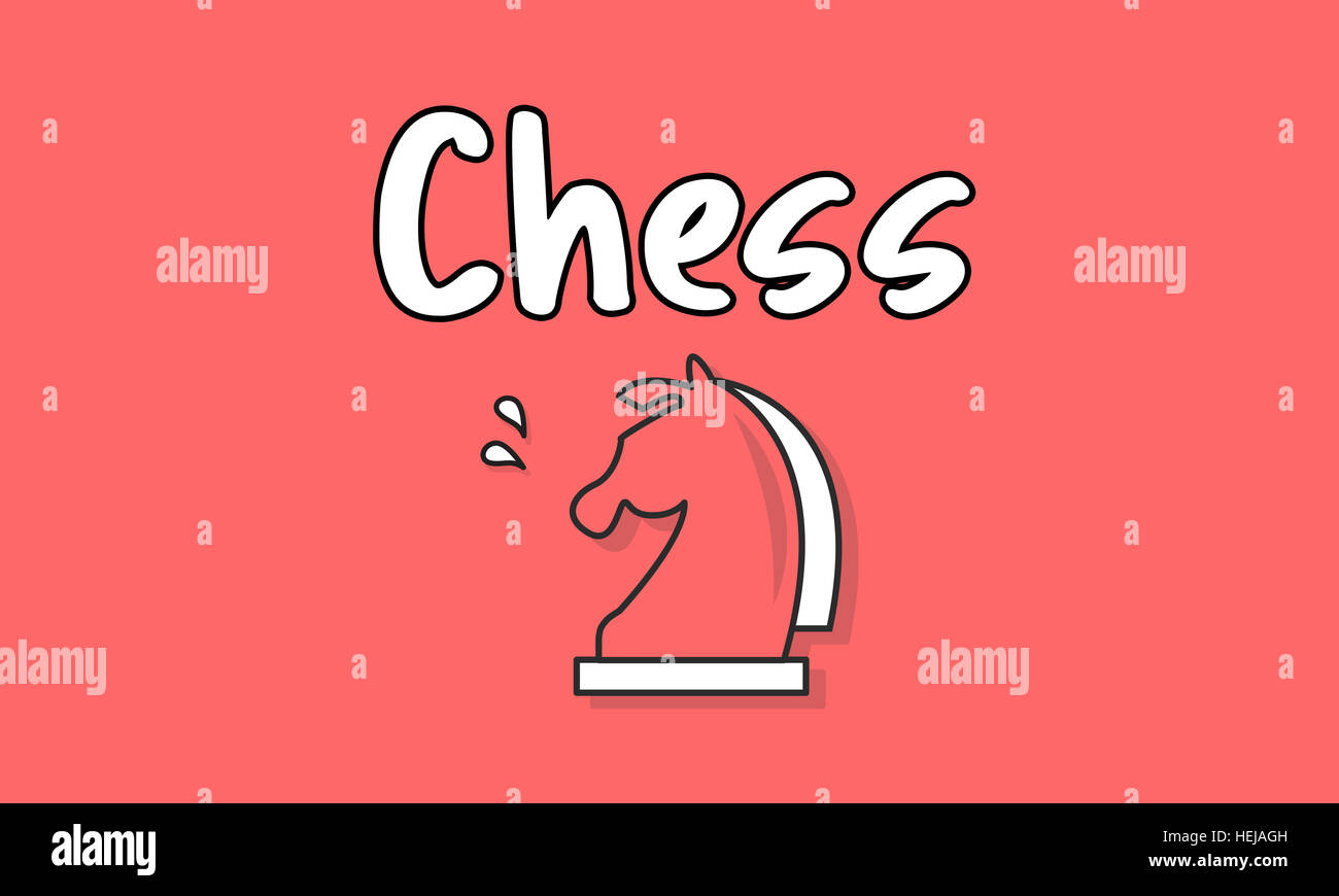 Knight Chess Piece Concept Graphique Banque D'Images