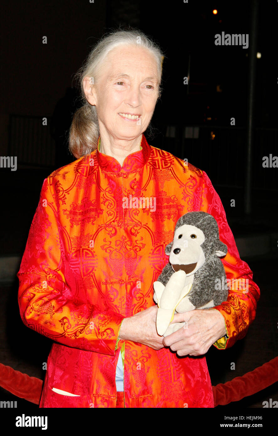 Jane Goodall arrive à la Jules Verne Adventure Film Festival au Shrine Auditorium à Los Angeles, CA le 6 octobre 2006. Crédit photo : Francis Specker Banque D'Images