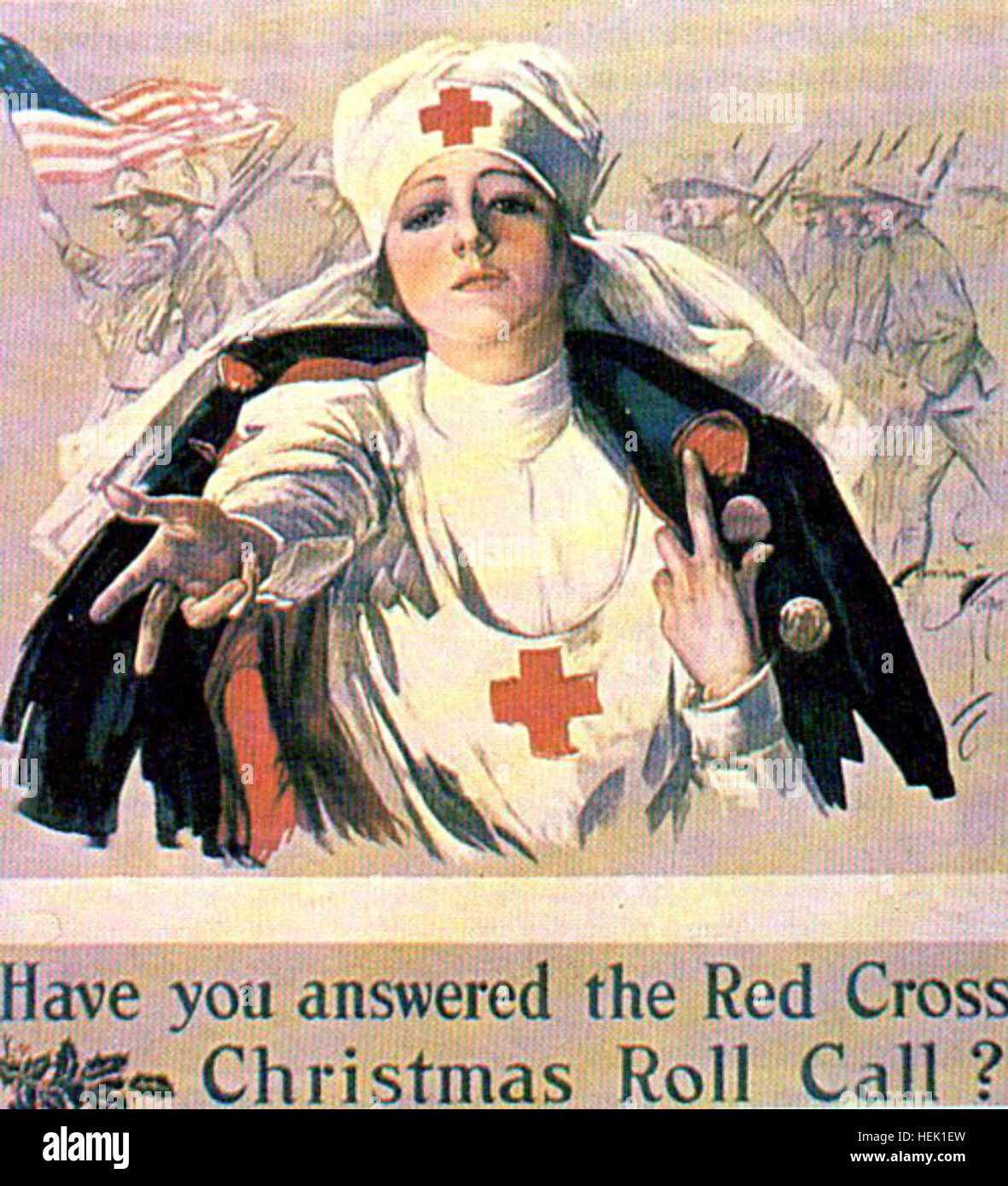 Merican affiche de la Croix Rouge Banque D'Images