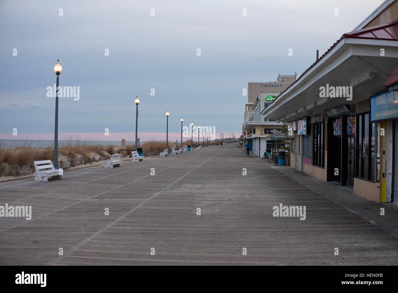 Rehoboth Beach, Delaware hors saison de Boardwalk Banque D'Images