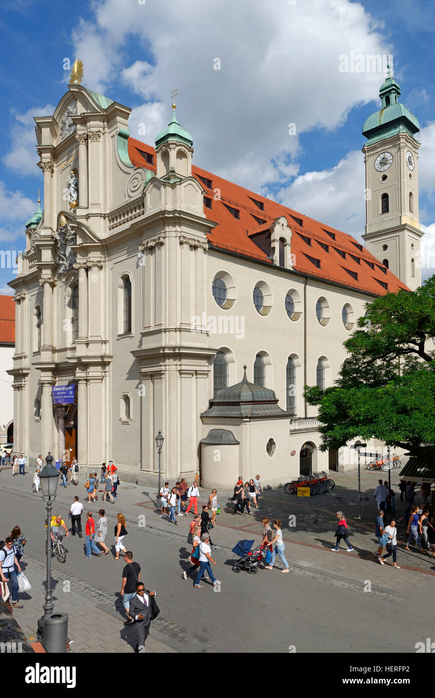 Heilig Geist Église, Munich, Haute-Bavière, Bavière, Allemagne Banque D'Images