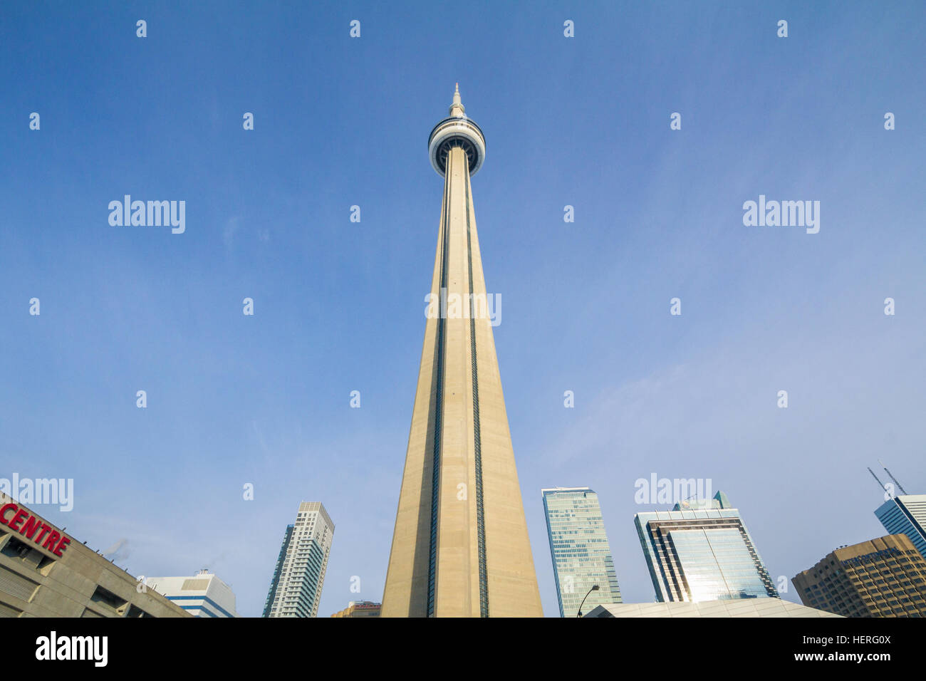 Vue de la Tour Nationale du Canada (Tour CN) à Toronto Banque D'Images