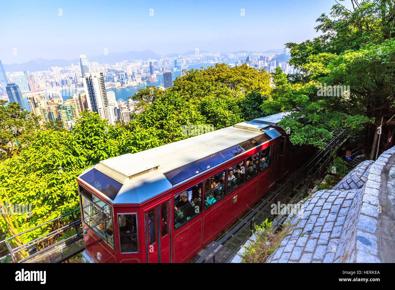 Victoria Peak Tram Banque D'Images