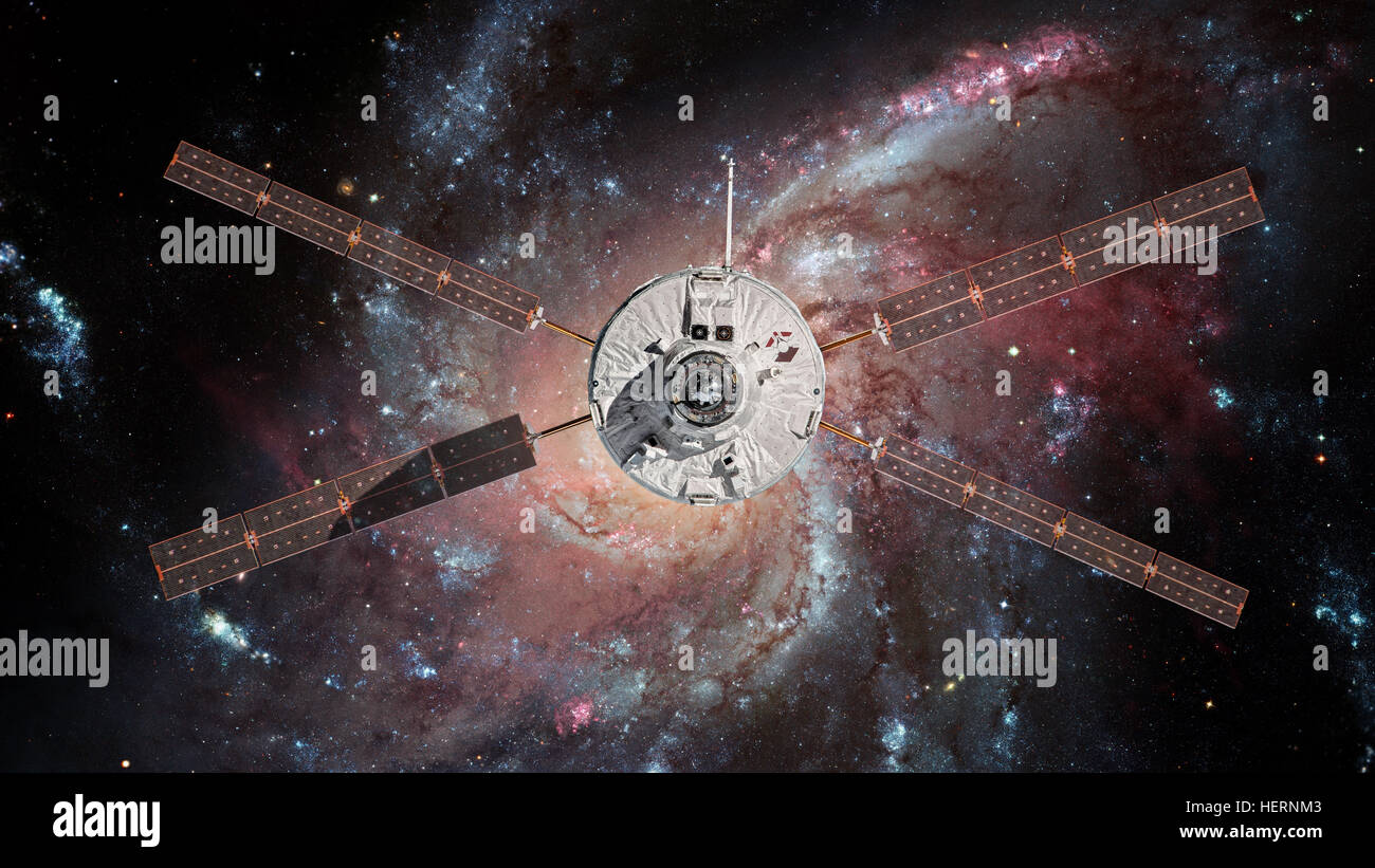L'Agence spatiale européenne d'Automated Transfer Vehicle-4 dans l'espace. Banque D'Images