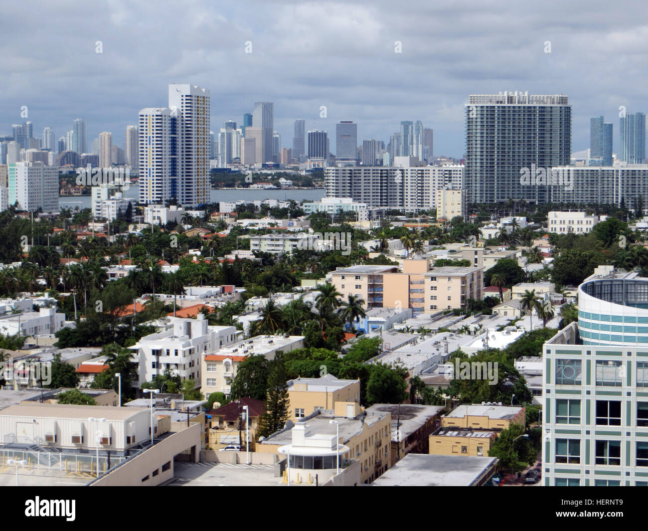 City Skyline, Miami, Floride, États-Unis Banque D'Images