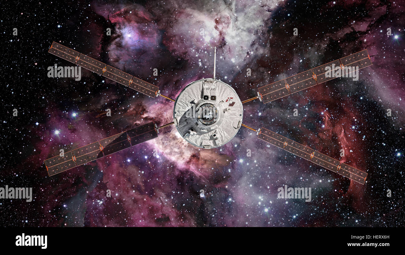 L'Agence spatiale européenne d'Automated Transfer Vehicle-4 dans l'espace. Banque D'Images