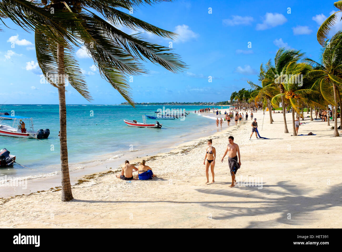 Akumal Bay, également connu sous le nom de Turtle Bay, Riviera Maya, près de Playa Del Carmen, Mexique Banque D'Images