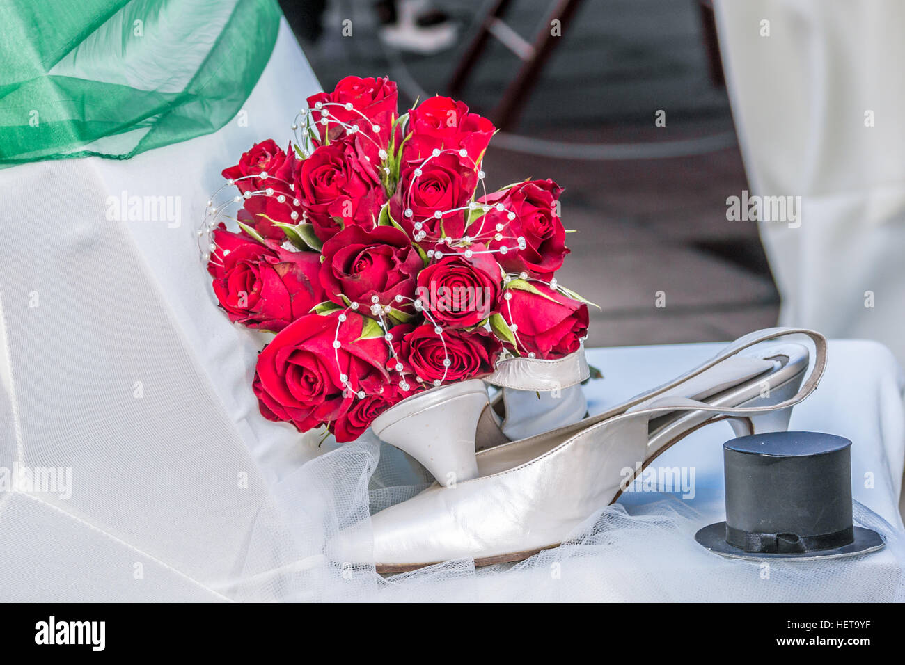 Arrangement de fleurs de mariage. Banque D'Images