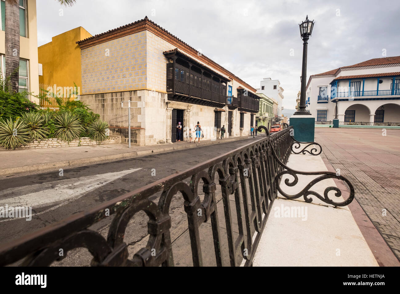 Casa de Diego Velazquez, la plus ancienne maison encore debout dans la région de Santiago de Cuba, Cuba Banque D'Images