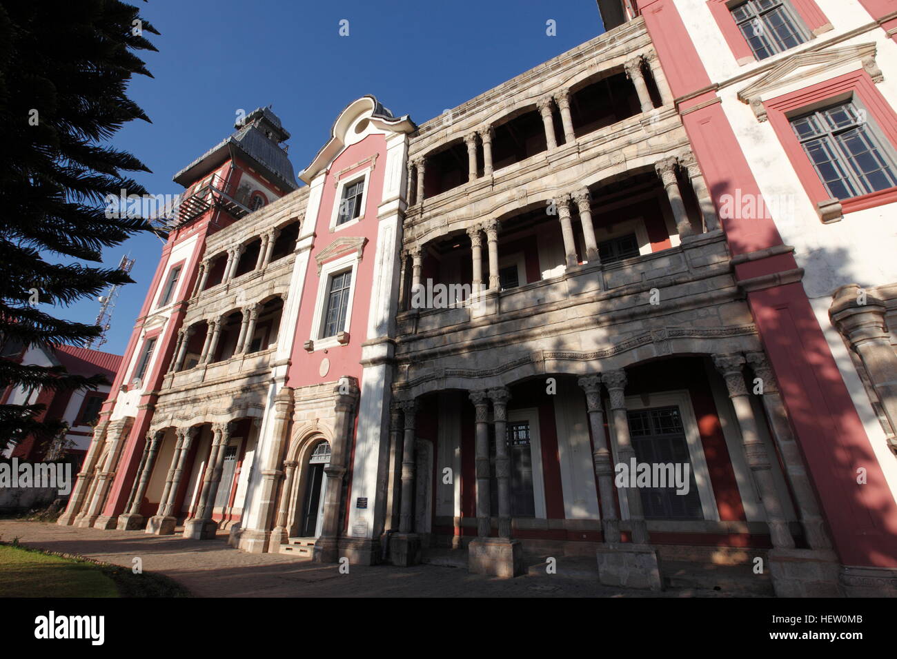 L'extérieur de son palais construit par William Pool en 1872 à Antananarivo Banque D'Images