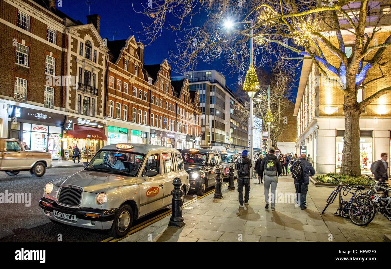 Kings Road London Shopping de Noël Banque D'Images