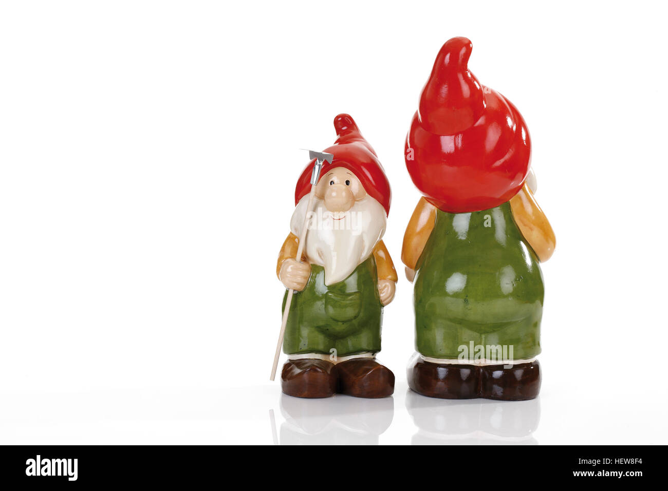 Deux petits nains de jardin Banque D'Images