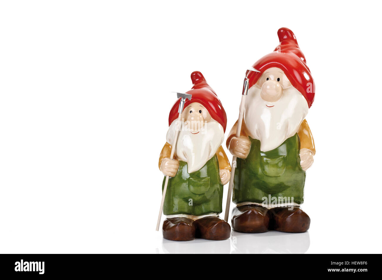 Deux petits nains de jardin Banque D'Images