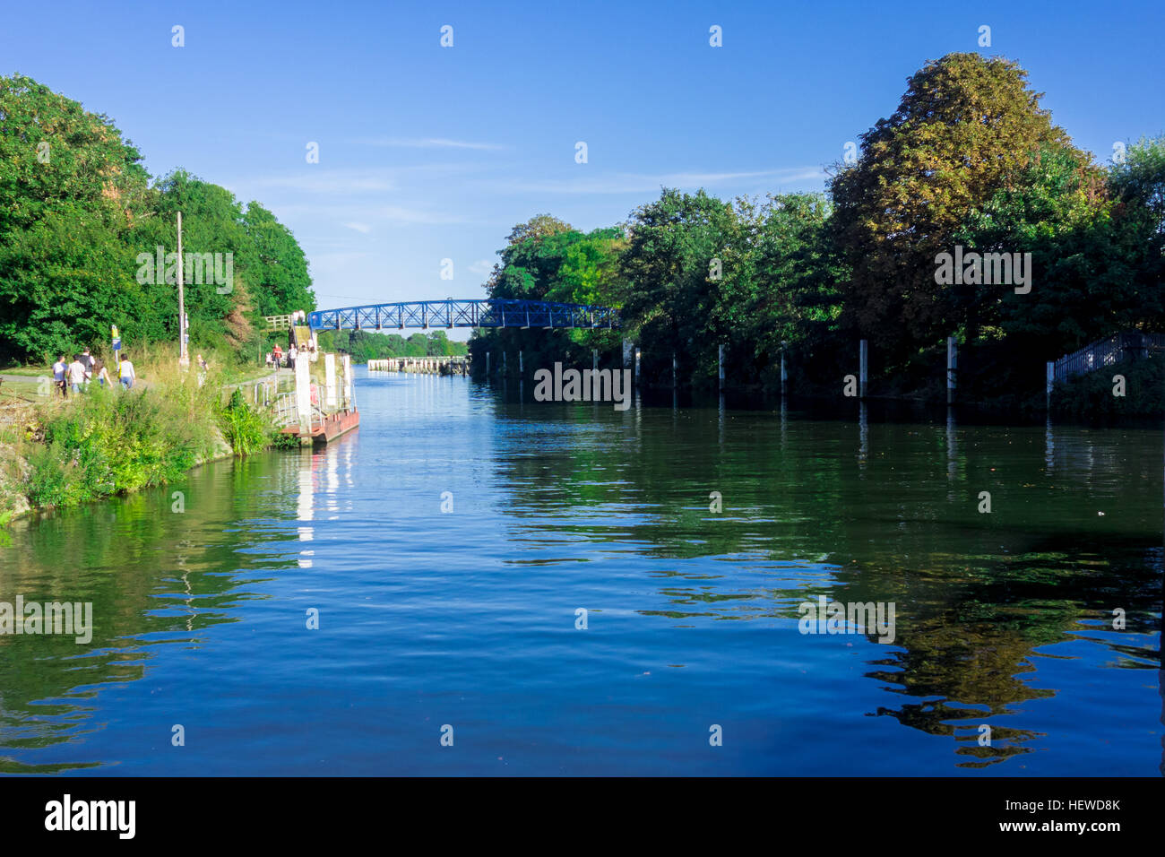 Un pont sur la Tamise à Richmond, Londres Banque D'Images