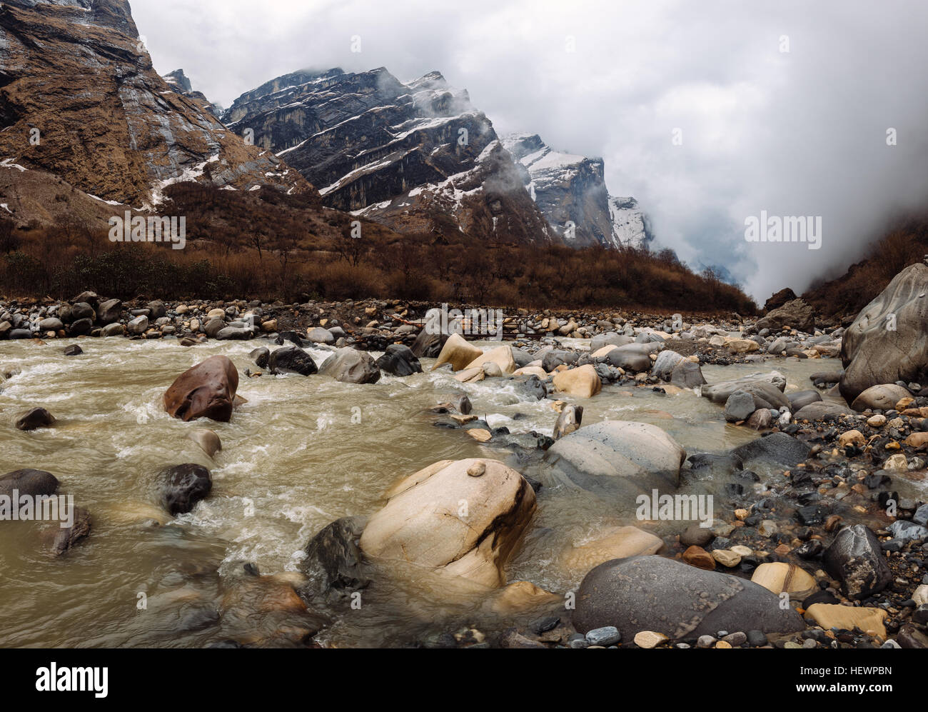 Machapuchare base camp trek, ABC (Annapurna Base Camp trek), Népal Banque D'Images