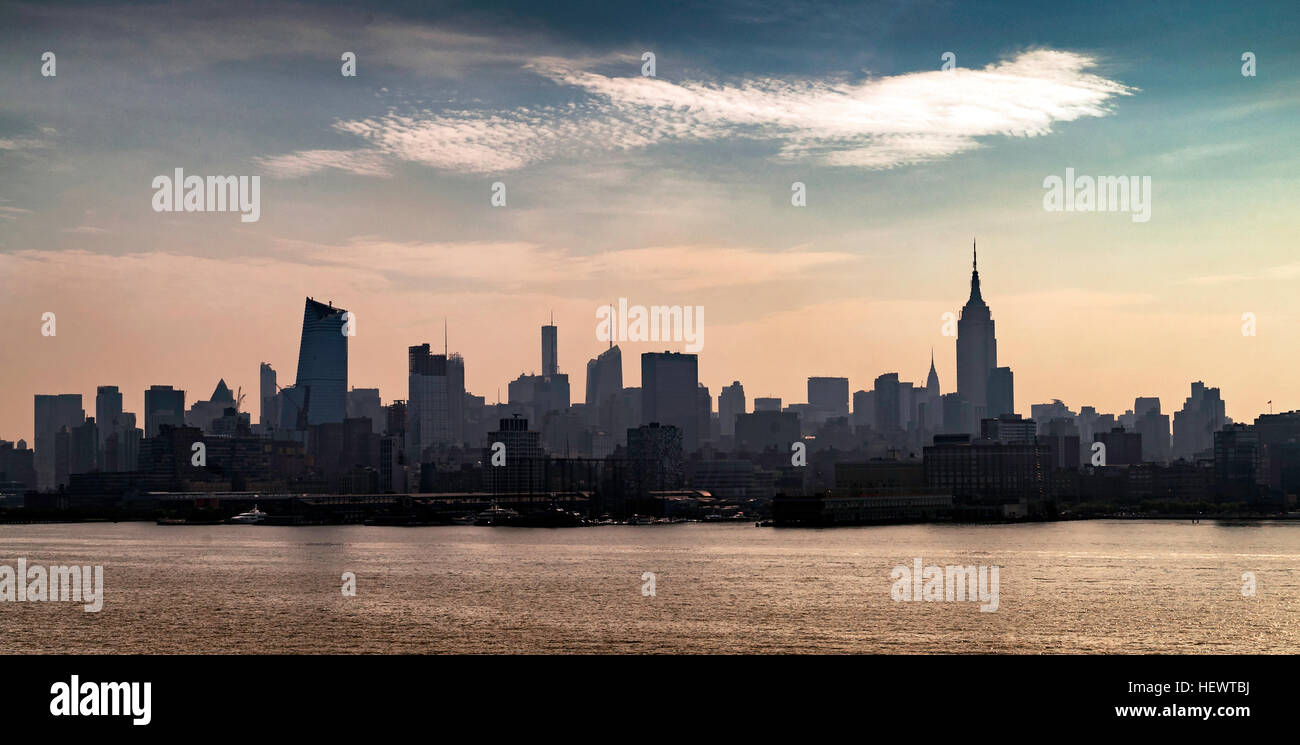 Skyline, Hoboken, New Jersey, USA Banque D'Images
