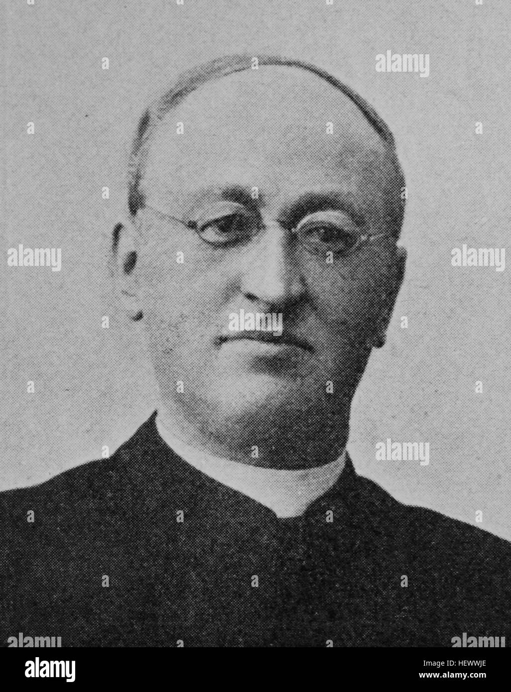 Franz Hitze, 1851 - 1921, l'allemand katholischer Geistlicher, homme politique socialiste et du Parti du centre, photo de 1895, l'amélioration numérique Banque D'Images