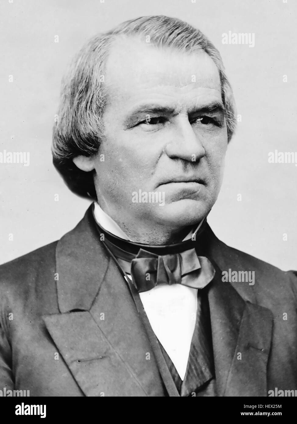 ANDREW JOHNSON (1808-1875) à titre de 17e président des États-Unis en 1875. Photo : Matthew Brady Banque D'Images