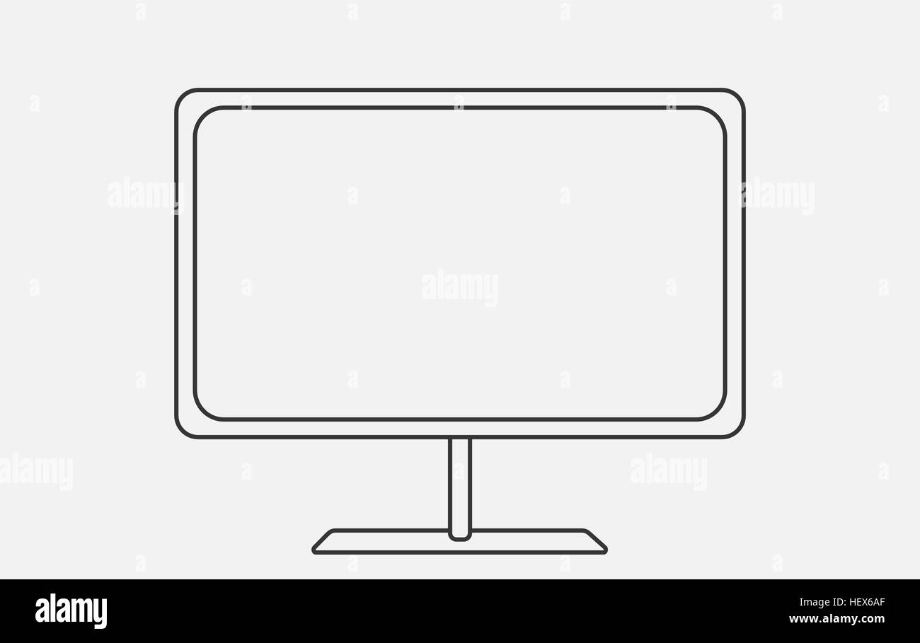 Schématiquement le plat. Style moderne télévision Vector Illustration. Illustration de Vecteur