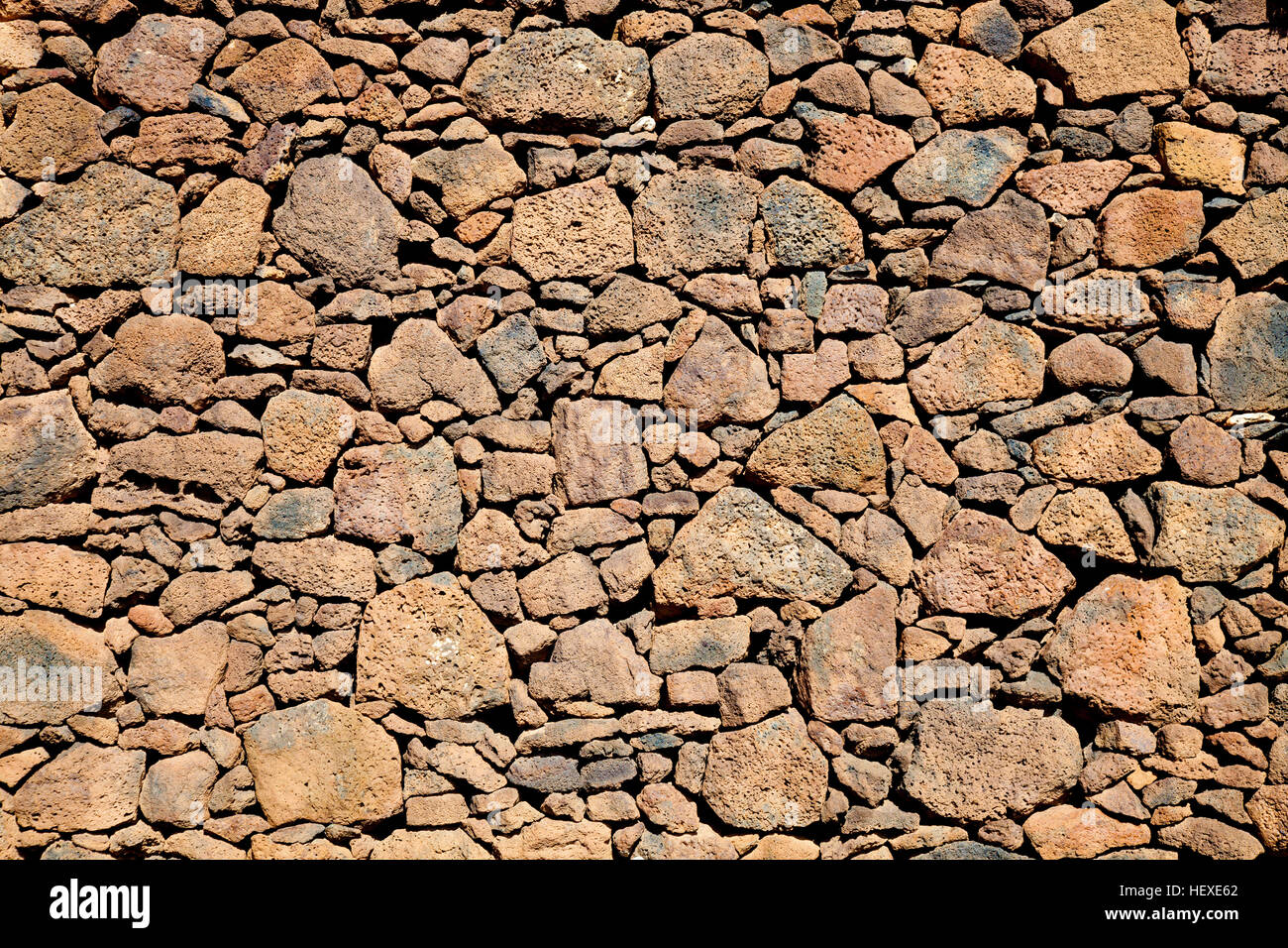 Mur de pierre, full frame. Banque D'Images