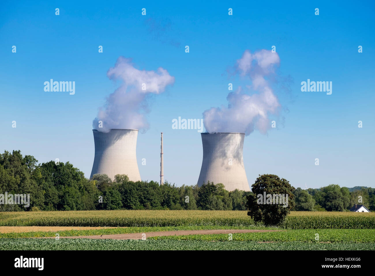 L'Allemagne, de Gundremmingen (centrale nucléaire de Gundremmingen, Banque D'Images