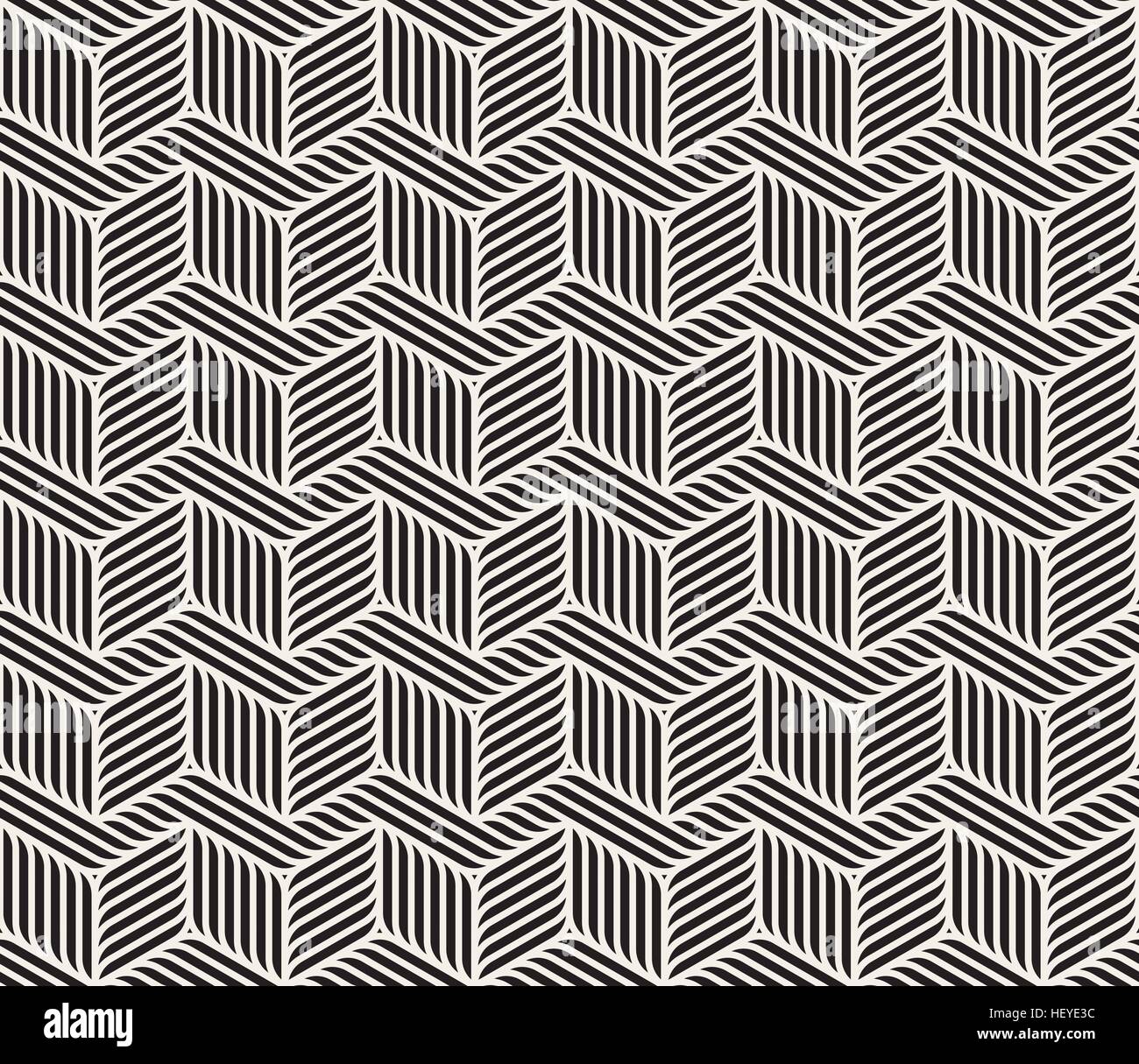 Seamless Vector noir et blanc motif géométrique des lignes en zig-zag Abstract Background Illustration de Vecteur