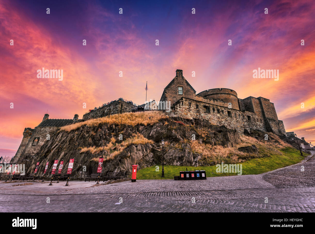 Le Château d'Édimbourg, Écosse, Royaume-Uni. Banque D'Images