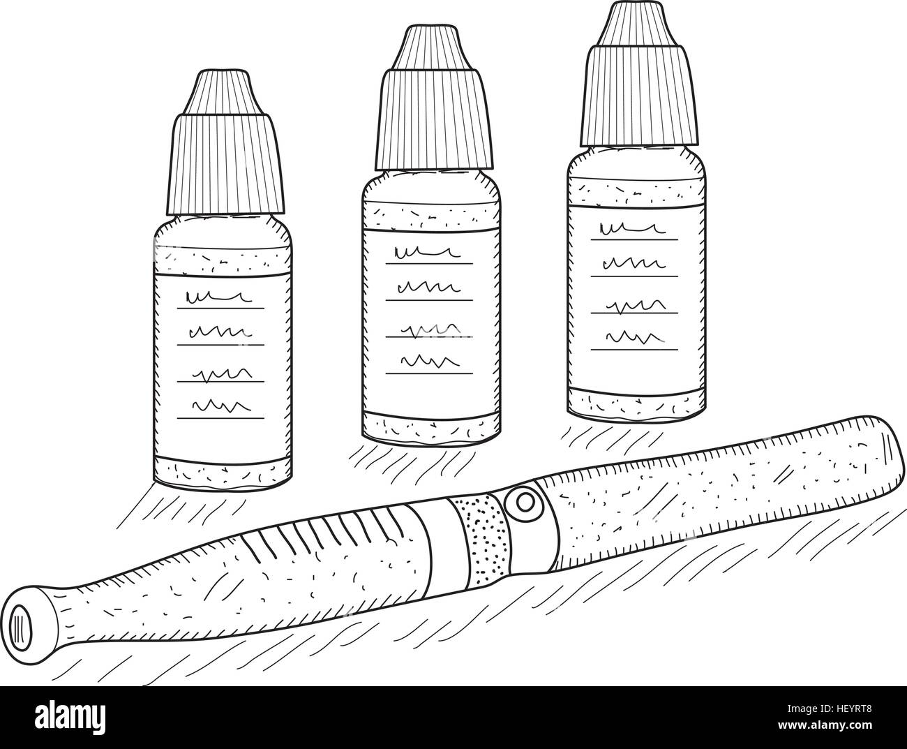 Cigarette drawing Banque d'images noir et blanc - Page 2