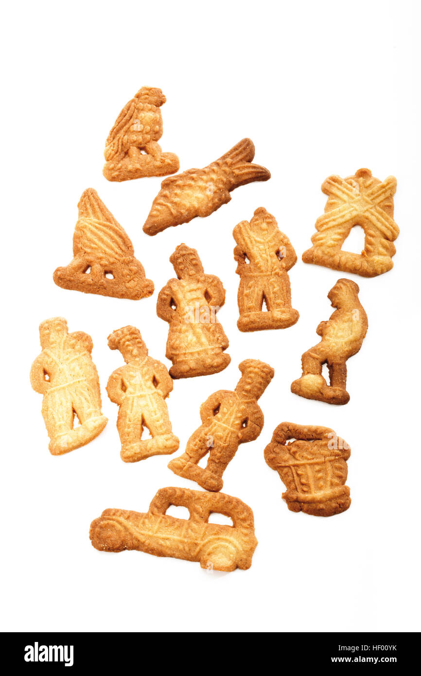 Assorted cookies spekulatius, Néerlandais Banque D'Images