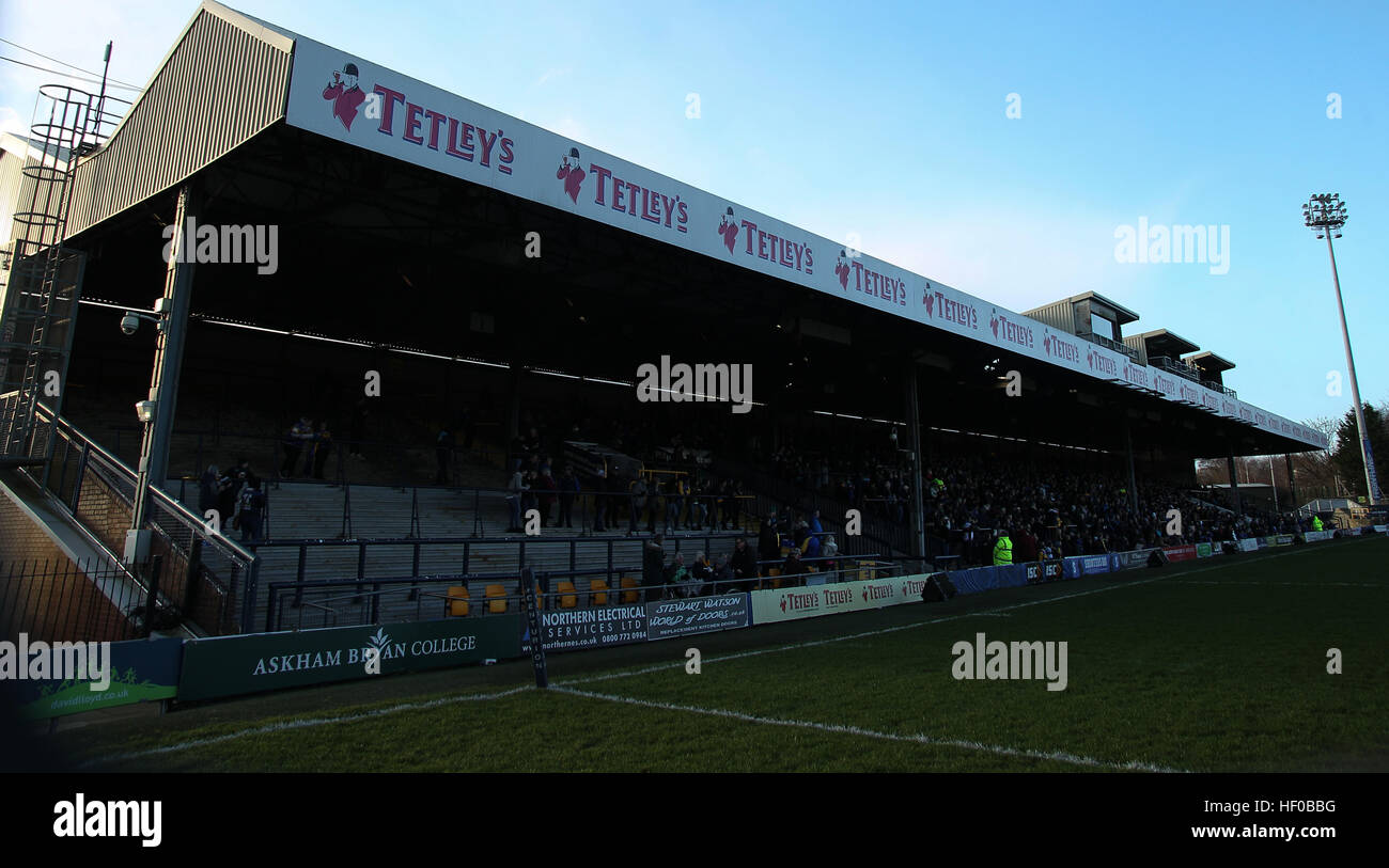 Headingley Carnegie Stadium, Leeds, UK 26 décembre 2016. Leeds Rhinos vs Wakefield Trinity Super League Saison 2017 Pré- Friendly. Vue sur le stade général de la tribune sud en avant de Leeds Rhinos vs Wakefield Trinity ©Stephen Gaunt/Touchlinepics.com/Alamy Live News Banque D'Images