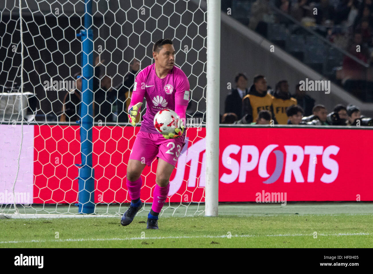 Moises Munoz (Nord), le 18 décembre 2016 - Football : Football / Coupe du Monde des Clubs de la FIFA Japon 2016 3ème place match entre Club America 2(3-4)2 Atletico Nacional à Yokohama International Stadium de Kanagawa, Japon. (Photo de Maurizio Borsari/AFLO) Banque D'Images