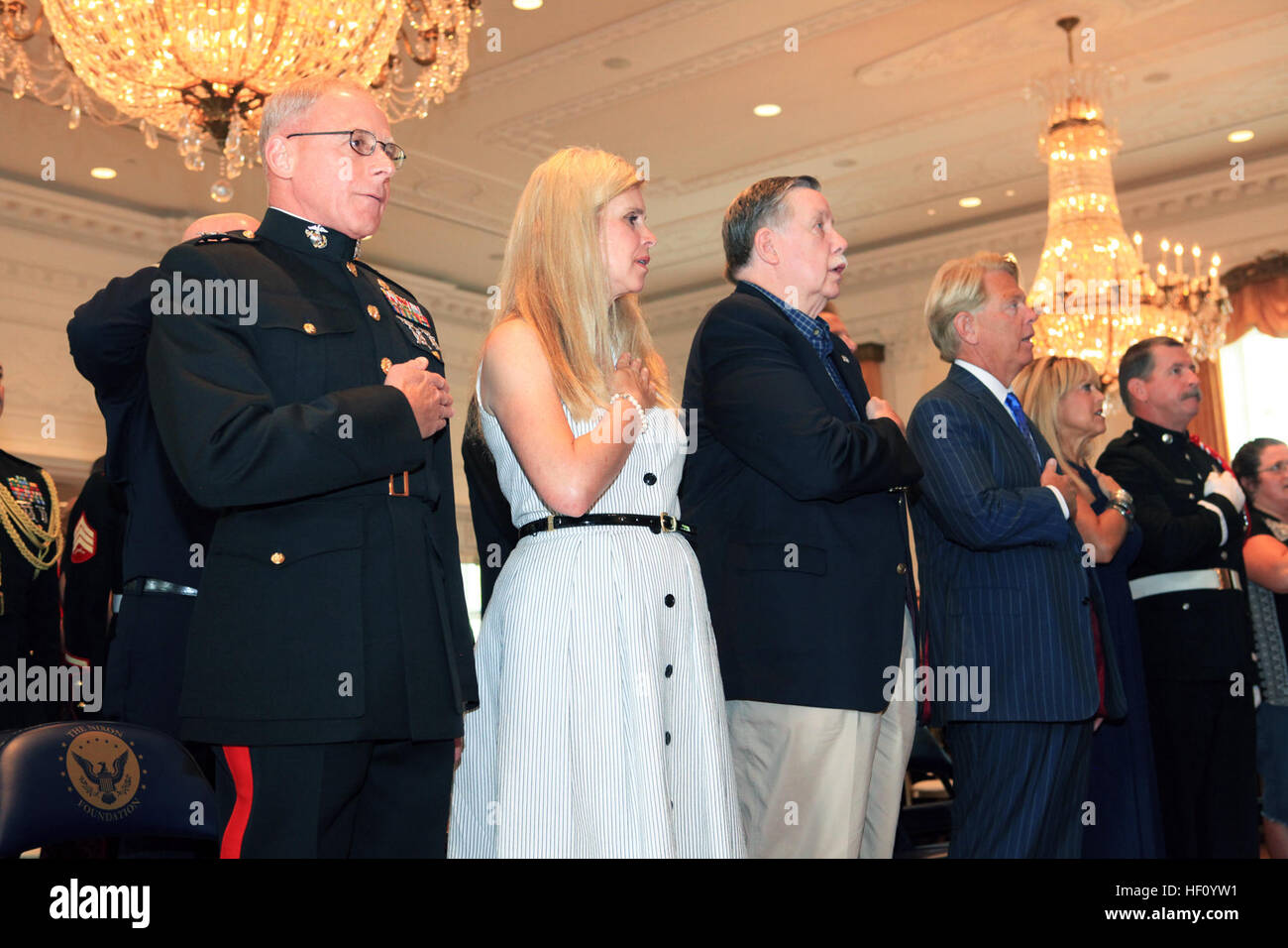 La I Marine Expeditionary Brigade a participé à une commémoration en 9-11 dans le comté d'Orange, en Californie, honorant les vies perdues lors des attaques terroristes du 11 septembre 2001, y compris des cérémonies officielles et des discours liminaires. Banque D'Images